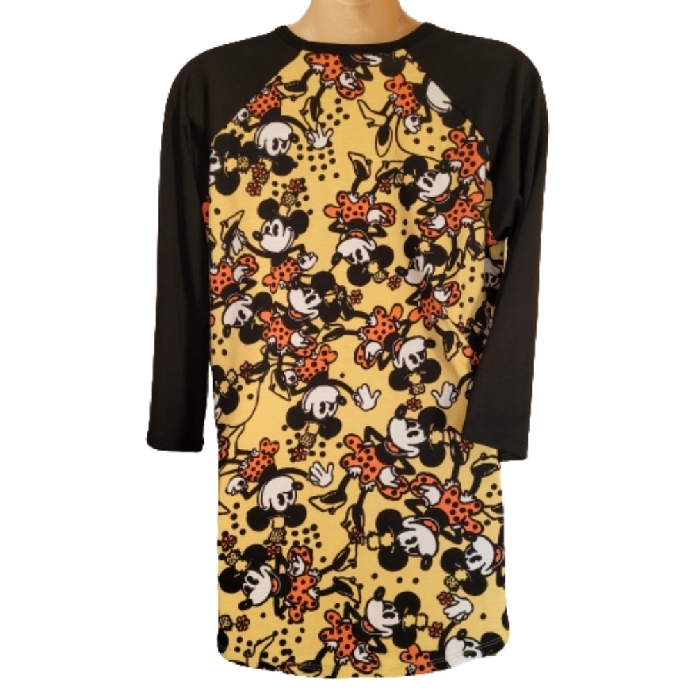LulaRoe Disney Minnie Mouse Randy Baseball Style T-shirt Size Women's Small - Picture 2 of 12